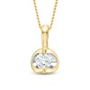 Thumbnail Image 1 of Previously Owned - 0.20 CT.  Diamond Solitaire Tension Pendant in 14K Gold (I/I2) - 17''