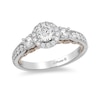 Previously Owned - Enchanted Disney Jasmine 1.04 CT. T.W. Diamond Three Stone Engagement Ring in 14K White Gold