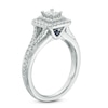 Previously Owned - Vera Wang Love Collection 0.58 CT. T.W. Princess-Cut Diamond Frame Engagement Ring in 14K White Gold