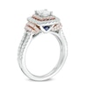 Thumbnail Image 2 of Previously Owned - Vera Wang Love Collection 1.20 CT. T.W. Diamond Double Frame Engagement Ring in 14K Two-Tone Gold