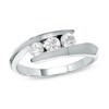Thumbnail Image 0 of Previously Owned - 0.50 CT. T.W. Diamond Past Present Future® Bypass Ring in 14K White Gold