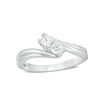 Thumbnail Image 0 of Previously Owned - Ever Us™ 0.32 CT. T.W. Two-Stone Diamond Bypass Ring in 14K White Gold