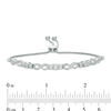 Thumbnail Image 2 of Previously Owned - 0.37 CT. T.W. Diamond Three Stone Infinity Bolo Bracelet in 10K White Gold - 9.5"