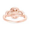 Thumbnail Image 2 of Previously Owned - 0.95 CT. T.W. Oval Diamond Past Present Future® Frame Engagement Ring in 14K Rose Gold