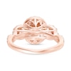 Thumbnail Image 2 of Previously Owned - 0.95 CT. T.W. Oval Diamond Past Present Future® Frame Engagement Ring in 14K Rose Gold