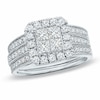 Thumbnail Image 0 of Previously Owned - 1.51 CT. T.W. Quad Princess-Cut Diamond Framed Bridal Set in 14K White Gold