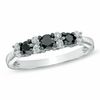 Thumbnail Image 0 of Previously Owned - 0.50 CT. T.W. Enhanced Black and White Diamond Alternating Band in 10K White Gold
