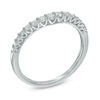 Thumbnail Image 1 of Previously Owned - 0.33 CT. T.W. Diamond Contour Wedding Band in 14K White Gold