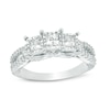 Thumbnail Image 1 of Previously Owned - 0.95 CT. T.W. Princess-Cut Diamond Past Present Future® Split Shank Engagement Ring in 10K White Gold