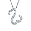 Thumbnail Image 1 of Previously Owned - Open Hearts by Jane Seymour™ 0.13 CT. T.W. Diamond Pendant in Sterling Silver