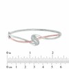 Thumbnail Image 2 of Previously Owned - 0.10 CT. T.W. Diamond Abstract Overlay Bangle in Sterling Silver and 10K Rose Gold