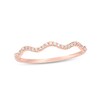 Thumbnail Image 1 of Previously Owned - 0.065 CT. T.W. Diamond Wave Band in 10K Rose Gold