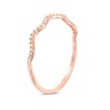 Thumbnail Image 2 of Previously Owned - 0.065 CT. T.W. Diamond Wave Band in 10K Rose Gold