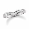 Thumbnail Image 1 of Previously Owned - 0.25 CT. T.W. Diamond Chevron Channel Band in 10K White Gold