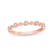 Thumbnail Image 1 of Previously Owned - 0.07 CT. T.W. Diamond Bezel-Set Anniversary Band in 10K Rose Gold