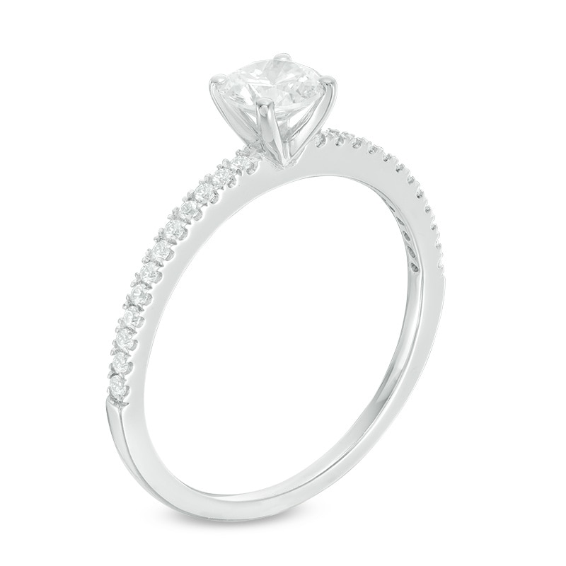 Main Image 2 of Previously Owned - 0.58 CT. T.W. Diamond Engagement Ring in 14K White Gold