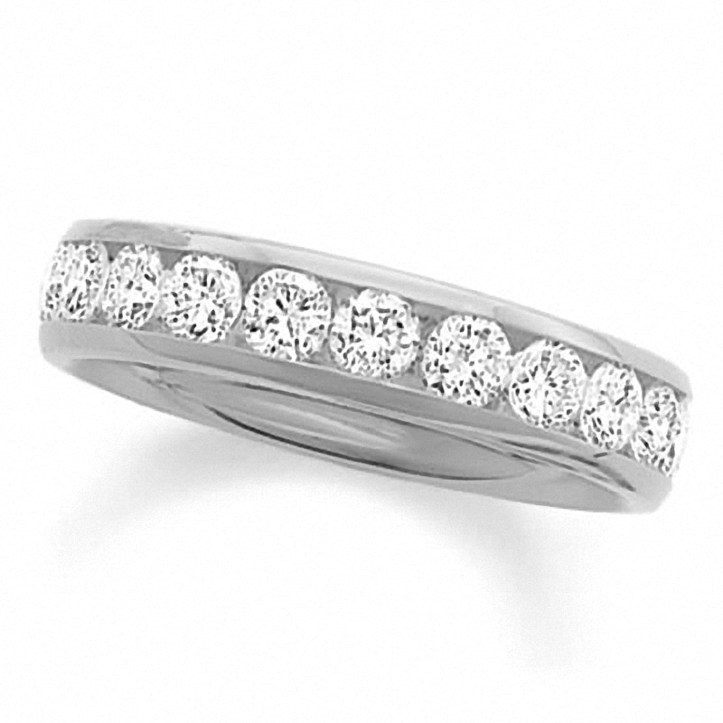 Previously Owned - 1.00 CT. T.W. Diamond Channel Band in 14K White Gold