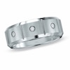 Thumbnail Image 0 of Previously Owned - Men's 0.09 CT. T.W. Diamond Three Stone Tungsten Wedding Band