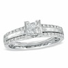 Thumbnail Image 0 of Previously Owned - 0.50 CT. T.W. Princess-Cut Quad Diamond Engagement Ring in 14K White Gold