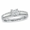 Thumbnail Image 1 of Previously Owned - 0.50 CT. T.W. Princess-Cut Quad Diamond Engagement Ring in 14K White Gold