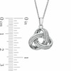 Thumbnail Image 2 of Previously Owned - 0.09 CT. T.W. Diamond Celtic Knot Pendant in Sterling Silver