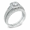 Thumbnail Image 2 of Previously Owned -  0.95 CT. T.W. Diamond Vintage-Style Bridal Set in 14K White Gold