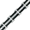 Thumbnail Image 1 of Previously Owned - Wavy Link Bracelet in Stainless Steel and Black IP - 8.5"