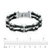 Thumbnail Image 2 of Previously Owned - Wavy Link Bracelet in Stainless Steel and Black IP - 8.5"