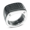 Thumbnail Image 2 of Previously Owned - Men's 0.19 CT. T.W. Enhanced Black Diamond Multi-Row Band in Stainless Steel with Black IP