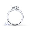 Thumbnail Image 2 of Previously Owned - Ever Us™ 0.50 CT. T.W. Two-Stone Diamond Bypass Ring in 14K White Gold