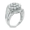 Thumbnail Image 1 of Previously Owned - 2.00 CT. T.W. Diamond Cluster Multi-Row Bypass Ring in 10K White Gold