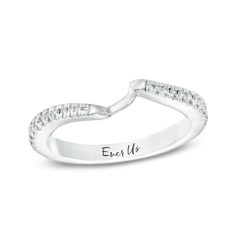 Main Image 1 of Previously Owned - Ever Us™ 0.25 CT. T.W. Diamond Contour Band in 14K White Gold