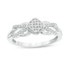 Thumbnail Image 1 of Previously Owned - Cherished Promise Collection™ 0.15 CT. T.W. Composite Diamond Crossover Promise Ring in Sterling Silver