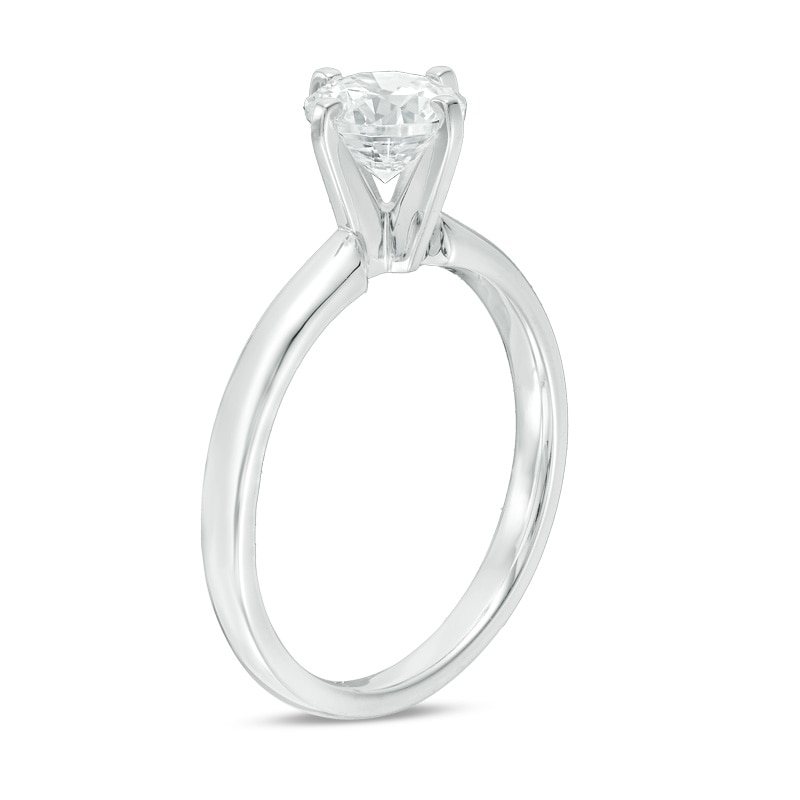 Main Image 2 of Previously Owned - 0.70 CT.   Diamond Solitaire Engagement Ring in 14K White Gold (H/SI2)