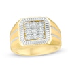 Thumbnail Image 0 of Previously Owned - Men's 0.20 CT. T.W. Diamond Square Composite Ring in 10K Gold