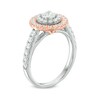 Thumbnail Image 2 of Previously Owned - 1.00 CT. T.W. Diamond Double Frame Engagement Ring in 10K Two-Tone Gold