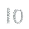 Thumbnail Image 1 of Previously Owned - 0.23 CT. T.W. Diamond Twist Hoop Earrings in 10K White Gold