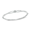 Thumbnail Image 0 of Previously Owned - 0.14 CT. T.W. Canadian Diamond Centre Braid Bangle in Sterling Silver