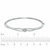 Thumbnail Image 2 of Previously Owned - 0.14 CT. T.W.  Diamond Centre Braid Bangle in Sterling Silver