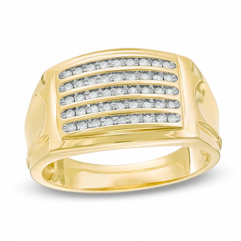 Previously Owned - Men's 0.25 CT. T.W. Diamond Band in 10K Gold