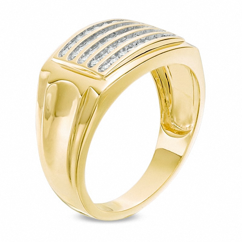 Main Image 2 of Previously Owned - Men's 0.25 CT. T.W. Diamond Band in 10K Gold