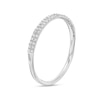 Thumbnail Image 2 of Previously Owned - 0.10 CT. T.W. Diamond Double Row Anniversary Band in 10K White Gold