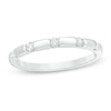 Thumbnail Image 0 of Previously Owned - 0.15 CT. T.W. Diamond Station Anniversary Band in 10K White Gold