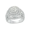 Thumbnail Image 1 of Previously Owned - 2.00 CT. T.W. Composite Diamond Frame Multi-Row Vintage-Style Engagement Ring in 10K White Gold