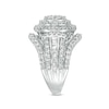 Thumbnail Image 4 of Previously Owned - 2.00 CT. T.W. Composite Diamond Frame Multi-Row Vintage-Style Engagement Ring in 10K White Gold