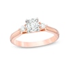 Thumbnail Image 1 of Previously Owned - 0.50 CT. T.W. Diamond Past Present Future® Engagement Ring in 10K Rose Gold