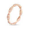 Thumbnail Image 3 of Previously Owned - 0.085 CT. T.W. Diamond Marquise Frame Vintage-Style Anniversary Band in 10K Rose Gold