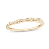 Thumbnail Image 1 of Previously Owned - 0.05 CT. T.W. Diamond Bamboo Anniversary Band in 10K Gold