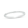 Thumbnail Image 0 of Previously Owned - 0.05 CT. T.W. Diamond and Beaded Station Anniversary Band in 10K White Gold