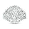 Thumbnail Image 3 of Previously Owned - 1.50 CT. T.W. Composite Diamond Bypass Oval Frame Crossover Ring in 10K White Gold